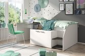 WOONENZO - Hoogslaper met bureau Home - hoogslaper met kast - hoogslapers - kinderbedden 90x200 - kinderbedden - kinderbedje - hoogslaper met bureau en kast