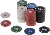 100Pcs Texas Poker Chip Tellen Bingo Chips Sets Casino Card Game