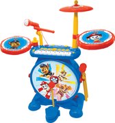 Lexibook Paw Patrol Chase Elektronische Drumkit voor kinderen, realistisch drumgeluid, 8-toetsen toetsenbord, mp3-stekker, inclusief stoel, blauw/rood, K610PA