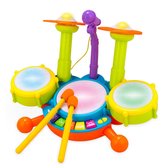 Buxibo Kinder Jazz Drumset - Muziek voor Kinderen - Baby Zing & Speel - Speelgoedinstrument Inclusief Microfoon
