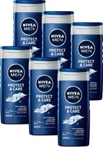 NIVEA MEN Protect & Care - Douchegel - 6 x 250 ml - Voordeelverpakking
