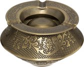 Terras asbak/stormasbak rond ijzer 12 x 8 cm goud - Buiten asbakken