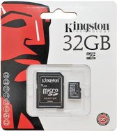 MICRO SD KAART ZWART 32GB+ADAPTER Class 10