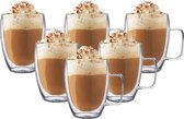 Dubbelwandige Glazen - Set van 6 Stuks - Thermische Glazen 350ML voor Latte Macchiato