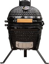 BluMill Kamado BBQ Egg - Kamado 13 Inch - Incl. Vlees Thermometer - Houtskoolbarbecues - Zwart - Ø 27cm