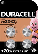 Duracell Specialty 2032 Lithium-knoopcelbatterij 3V, verpakking van 4 stuks (DL2032/CR2032)