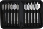 labor Speedborenset in handig Etui, Quicklock 11-delig hout 10-12-14-16-18-20-22-25-30-35-40mmmm