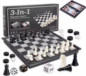 Opklapbare Magnetisch Schaakbord- Bordspellen- Schaakset- Chess Set - 32cm x 32cm- Schaak/dambord- Met Schaakstukken