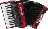 Hohner Bravo II 48 Silent Key, stoffen balg (nieuwste model) Rood