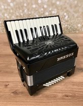 Hohner Bravo II 48 Silent Key, stoffen balg (nieuwste model) Zwart