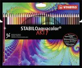 STABILO Aquacolor - Premium Aquarel Kleurpotlood - ARTY etui 36 Kleuren