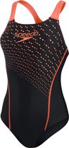 Speedo Medley Logo Medalist Dames - Zwart / Rood - maat 38