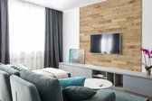 wodewa wandbekleding hout 3D optiek eiken rustiek, natuurlijk, 400, zelfklevend 1m² wandpanelen moderne wanddecoratie hout bekleding houten wand woonkamer keuken slaapkamer