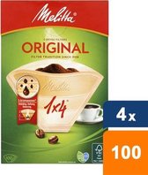 Melitta - Koffiefilters Original 1x4 Bruin - 4x 100 stuks