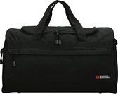 Zwarte sporttas/weekendtas 48 cm - 40 liter - Fitness/sporttassen - Weekendtassen/reistassen