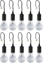 LED.nl® Verhuisfitting E27 met lamp - 10 stuks - Lampfitting Kroonsteen met lamp - 10 bouwfittingen