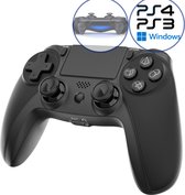 Pro Draadloze Controller V2 - Geschikt voor PS4 en PS3 - Draadloos - Zwart - Haptic Feedback - Speaker - Audio Jack Input - Touch Sensor - Dual Trilmotoren Draadloze Controller - Geschikt voor Playstation 4 PS4  en Playstation 3 PS3