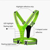 Reflecterend hardloop vest - Veiligheidshesje met Verlichting - Onesize - LED verlichting Hardlopen - Wandelen