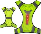 Reflecterend Hardloopvest - Veiligheidsvest - Hardlopen - Verlichting - LED - Zichtbaarheid - Joggen - Wandelen - Fietsen - Volwassenen & Kinderen - Harnas - Telefoonhouder - Groen - Neon