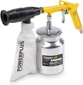 Powerplus POWAIR0014 Pneumatisch zandstraal pistool - Werkdruk: 3bar - 170l/min - Tankcapaciteit: 1000cc - Incl. 5 accessoires en 2 x 1kg alu oxide poeder