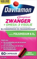 Davitamon Mama Compleet Zwanger Omega 3 Visolie met Foliumzuur - Multivitamine zwangerschap met vitamine D3 - 60 stuks zwangerschapsvitaminen