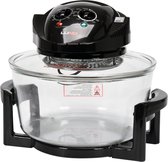 LUND Professional heteluchtoven 12 + 5L zwart - Halogeen oven - Convectie oven - 1400W - Inclusief gratis 8-delige accessoires set