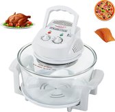 Adler Europe AD6304 - Hetelucht Oven - Heteluchtoven Vrijstaand 12 Liter - Met Uitbreidingsring 17 Liter - Wit