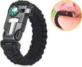 Paracord bracelet armband 5 in 1 outdoor survival - Magnesium stick, kompas, paracord