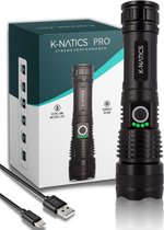 K-NATICS PRO Militaire LED Zaklamp - USB-C Oplaadbaar - 2500 lumen - 5000mAh Batterij - 2 Jaar Garantie!