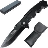 AdroitGoods Zakmes + Etui + Slijpsteen - Jachtmes - Survival mes - Knife - 22CM - Nova X47