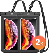 Nintai Waterdichte Telefoonhoesjes Zwart - 2 Stuks - Onderwater hoesje telefoon - Geschikt voor alle Smartphones - Waterdichte telefoonzakje