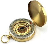 Luxe Kompas – Celvar – Glow In The Dark – Kompas Van Messing – Lichtgevend – Klassieke Kompas – Outdoor Uitrusting
