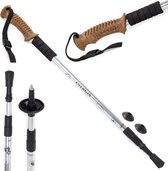 2 Stuks - Energia nordic walking wandelstokken set van 2 - handvat van kurk - 3 meegeleverde tips voor: sneeuw, zand en asfalt - antishock veringsysteem - 65 cm tot 135 cm -