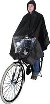 Poncho Regenponcho - Fietsponcho Fiets - One Size - Unisex Zwart - Sport-Plein