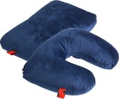 Cuddlebug Reiskussen 2-in-1 Hoofd-/nekkussen 30 Cm Blauw