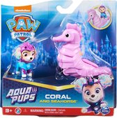 PAW Patrol Aqua Pups - Speelfigurenset met Coral en Zeepaard