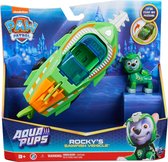 PAW Patrol Aqua Pups - Transformerend Zaagvis-voertuig met Rocky-speelfiguur