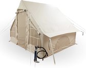 Opblaasbare vier persoons tent beige 300x200x210 cm