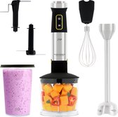 JAP ForceBlend F2 - Staafmixer set 5in1 - Ice crusher - 21 snelheden en turbo - Extra krachtig 1500w - Staafmixerset met hakmolen