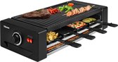 Tristar Gourmetstel en Pizzaoven RA-2736 - Gourmet- en Pizzaset 8 personen - Met extra hittebron - Gourmetstel met unieke pizzastand - Gourmet, bakplaat en pizzamaker - Zwart