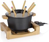 Princess 173025 Fondue Pure Black – Bamboe behuizing – 1.5 liter