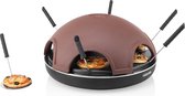 Tristar Pizza Festa Gourmet PZ-9156 – Pizza Gourmetstel 6 personen - Terracotta pizzaoven - Pizza Gourmetset met RVS bakplaat - Inclusief 6 spatels en uitsteekvorm