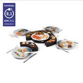 Princess 103070 Dinner4All Circle – Gourmetset - Grillplaat - 4 x 250 Watt bakplaat - 2 meter snoer