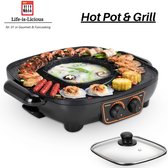 Life-is-Licious Hot-Pot & Grill apparaat - Gourmetstel Grilplaat