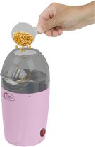 Bestron Popcorn machine voor het maken van 50 gr. popcorn, hetelucht Popcorn maker voor popcorn in 2 minuten, vetvrij, 1200 Watt, kleur: roze