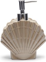 Riviera Maison Zeeppompje, zeepdispenser Schelp - RM Beach Shell Soap Dispenser - Wit - Keramiek - 450 ML