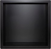 Mat zwart RVS Inbouwnis 30x30x10cm