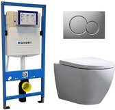 Geberit Toiletset Beauti Rimless Softclose Quickrelease Toiletbril Sigma 01 Mat Chroom