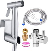 Bidet - Handdouche/kraan - Water sproeier/spray - Toilet/badkamer - Montage set - 1,5M slang - Multifunctioneel - RVS – Zilver