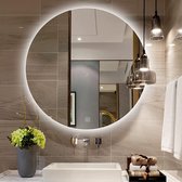 Badkamerspiegel met LED verlichting - 3 LED standen -  80 x 80 CM - Ronde spiegel